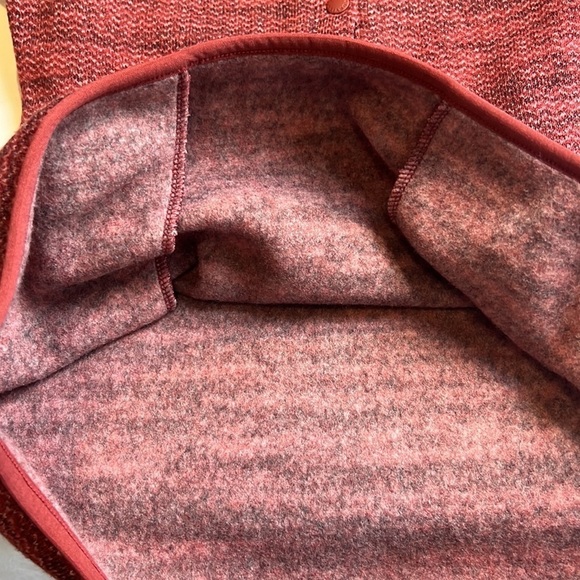 Orvis Sweater Womens Extra Small Red Mock Neck 1/4 Snap Button Pullover NEW - Picture 7 of 12